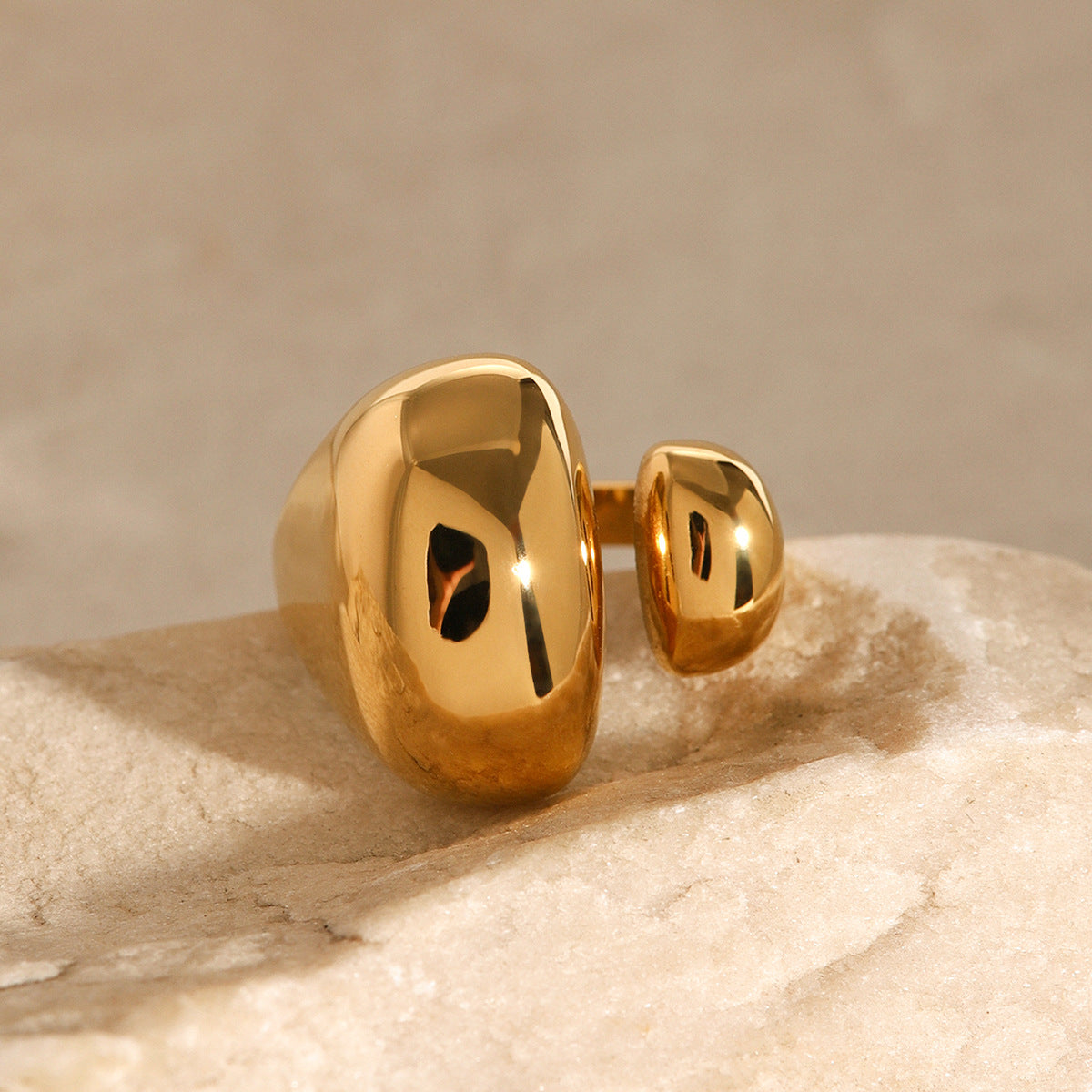 European and American stainless steel open ring with high-end feel ins ring